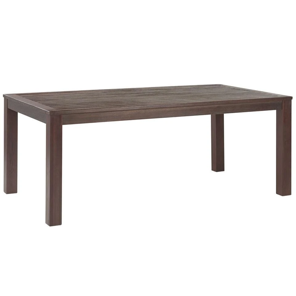 Beliani Eettafel TUSCANIA - Donkere Houtkleur Eucalyptushout 1 Beliani Eettafel TUSCANIA - Donkere Houtkleur Eucalyptushout