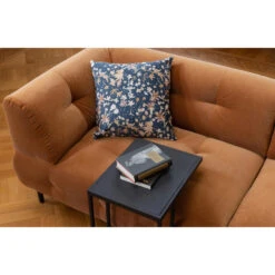 WOOOD Bijzettafel U-vorm Buiten Febe- Metaal - Zwart - 55x45x35 -Beliani Winkel 1000013687 0103