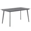 Beliani Eettafel MILETO - Grijs Aluminium