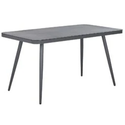 Beliani Tuintafel LIPARI - Grijs Aluminium
