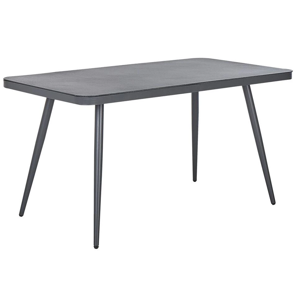 Beliani Tuintafel LIPARI - Grijs Aluminium 1 Beliani Tuintafel LIPARI - Grijs Aluminium