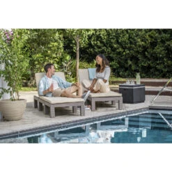 Allibert Daytona Deluxe Ligbed - 65x195x25,5 Cm -Cappuccino 6 Allibert Daytona Deluxe Ligbed - 65x195x25,5 Cm -Cappuccino -Beliani Winkel 1000031148 0102