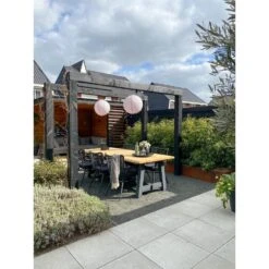 VDG Jasmine Dining Tuinstoel - Black 7 VDG Jasmine Dining Tuinstoel - Black -Beliani Winkel 1000031706 0103