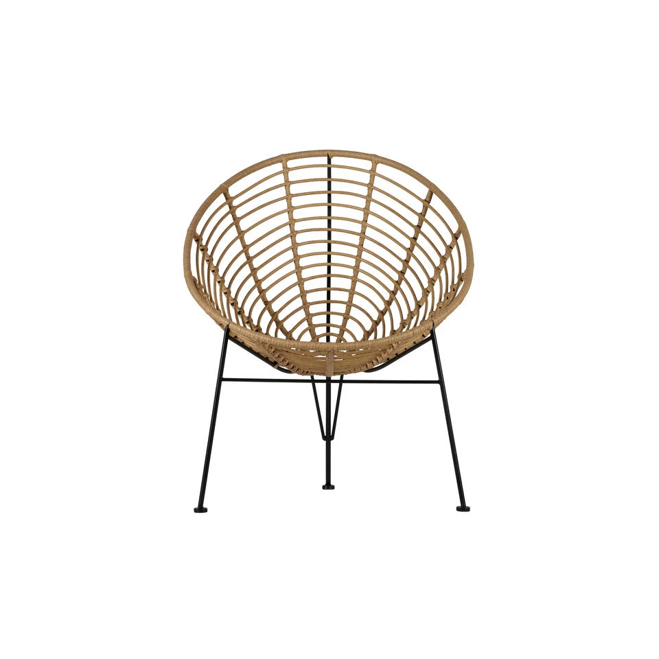 WOOOD Loungestoel Buiten Jane - PE/Metaal - Naturel - 88x72x81 4 WOOOD Loungestoel Buiten Jane - PE/Metaal - Naturel - 88x72x81 - Afbeelding 4