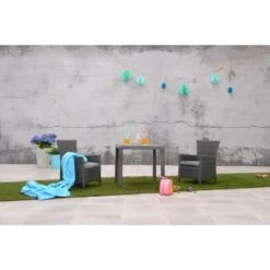 Garden Impressions Nikki Kinder Tuintafel 50x50 Cm Donker Grijs -Beliani Winkel 1000035685 0101