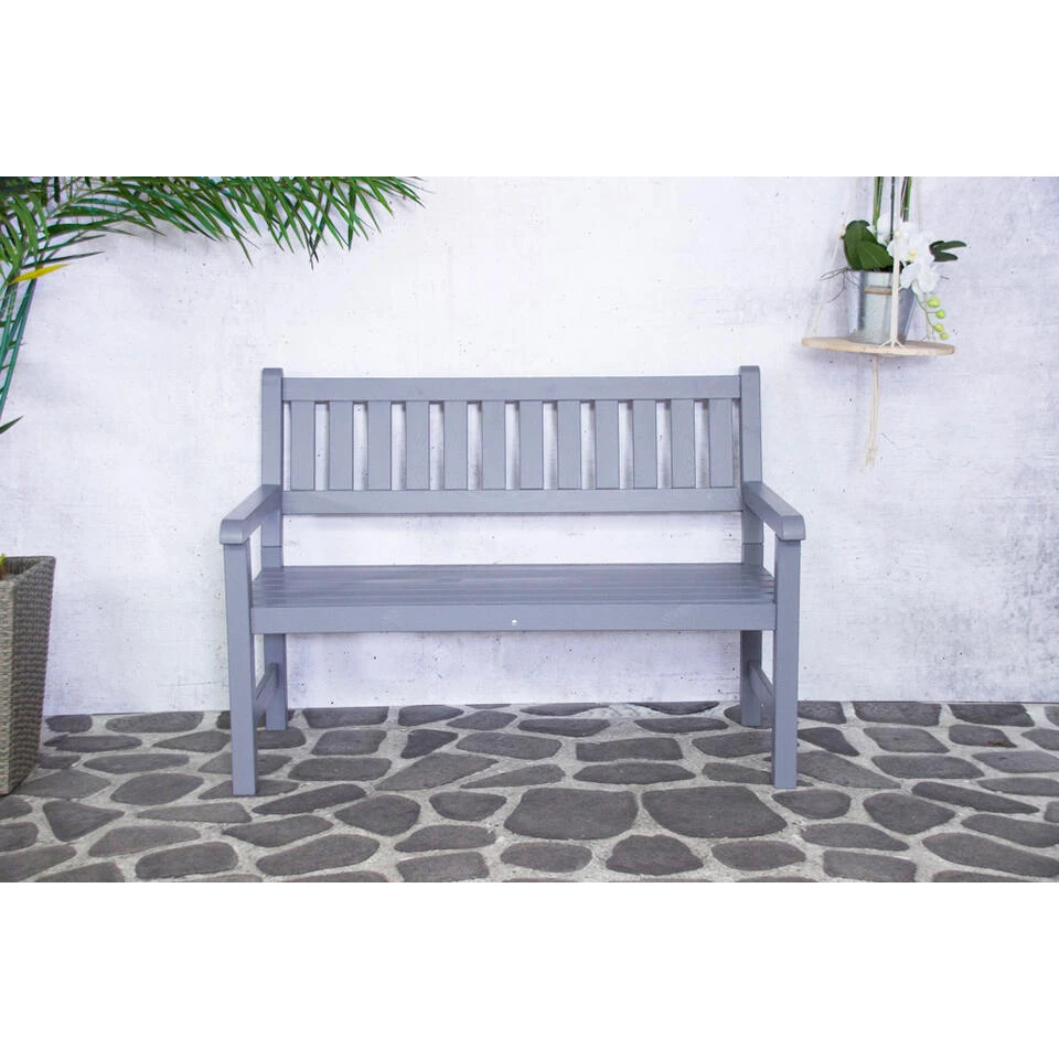 SenS-Line Bordeaux Tuinbank - Grenenhout - Grijs 2 SenS-Line Bordeaux Tuinbank - Grenenhout - Grijs - Afbeelding 2