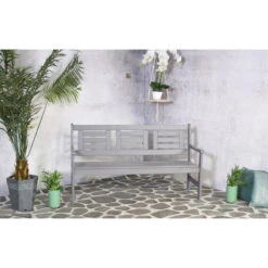 SenS-Line Boulogne Tuinbank - Grenenhout - Grijs -Beliani Winkel 1000038275 0103