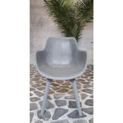 SenS-Line Jasper Tuinstoel - Kunststof - Grijs -Beliani Winkel 1000038283 0103