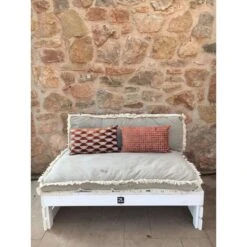 2L Home & Garden Palletbank Whitewash - Wit 7 2L Home & Garden Palletbank Whitewash - Wit -Beliani Winkel 1000038531 0103