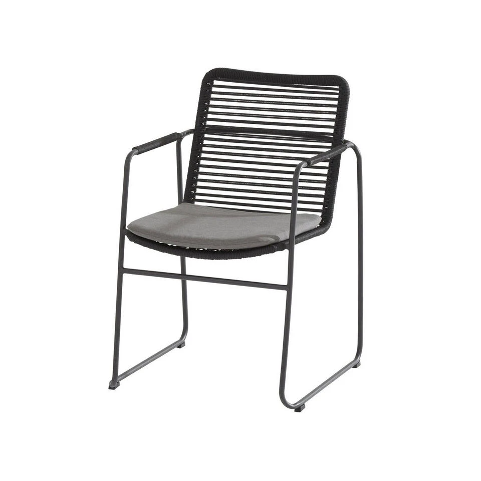 4 Seasons Outdoor Elba Stapelbare Tuinstoel - Donker Grijs 2 4 Seasons Outdoor Elba Stapelbare Tuinstoel - Donker Grijs - Afbeelding 2