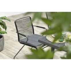 Garden Impressions Mason Stapelbare Tuinstoel - Zwart -Beliani Winkel 1000040799 0102