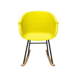 Beliani Schommelstoel HARMONY - Geel Polypropyleen -Beliani Winkel 1000041319 0103
