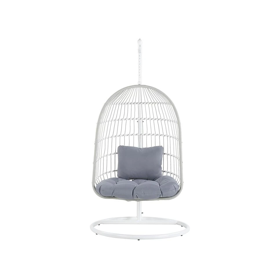 Beliani Hangstoel ALLERA - Wit Polyester 4 Beliani Hangstoel ALLERA - Wit Polyester - Afbeelding 4