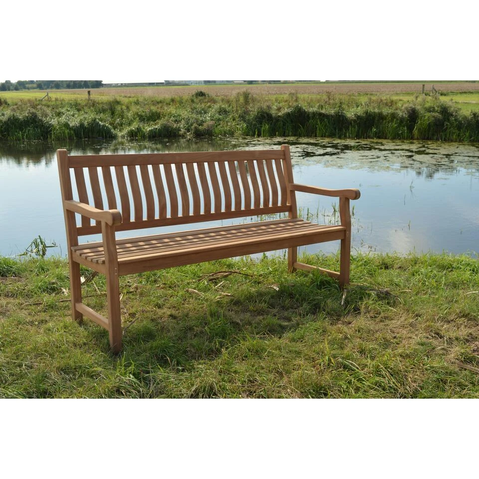 Livingfurn - Tuinbank Bench Patrick - 50x120x60 - Teakhout 2 Livingfurn - Tuinbank Bench Patrick - 50x120x60 - Teakhout - Afbeelding 2