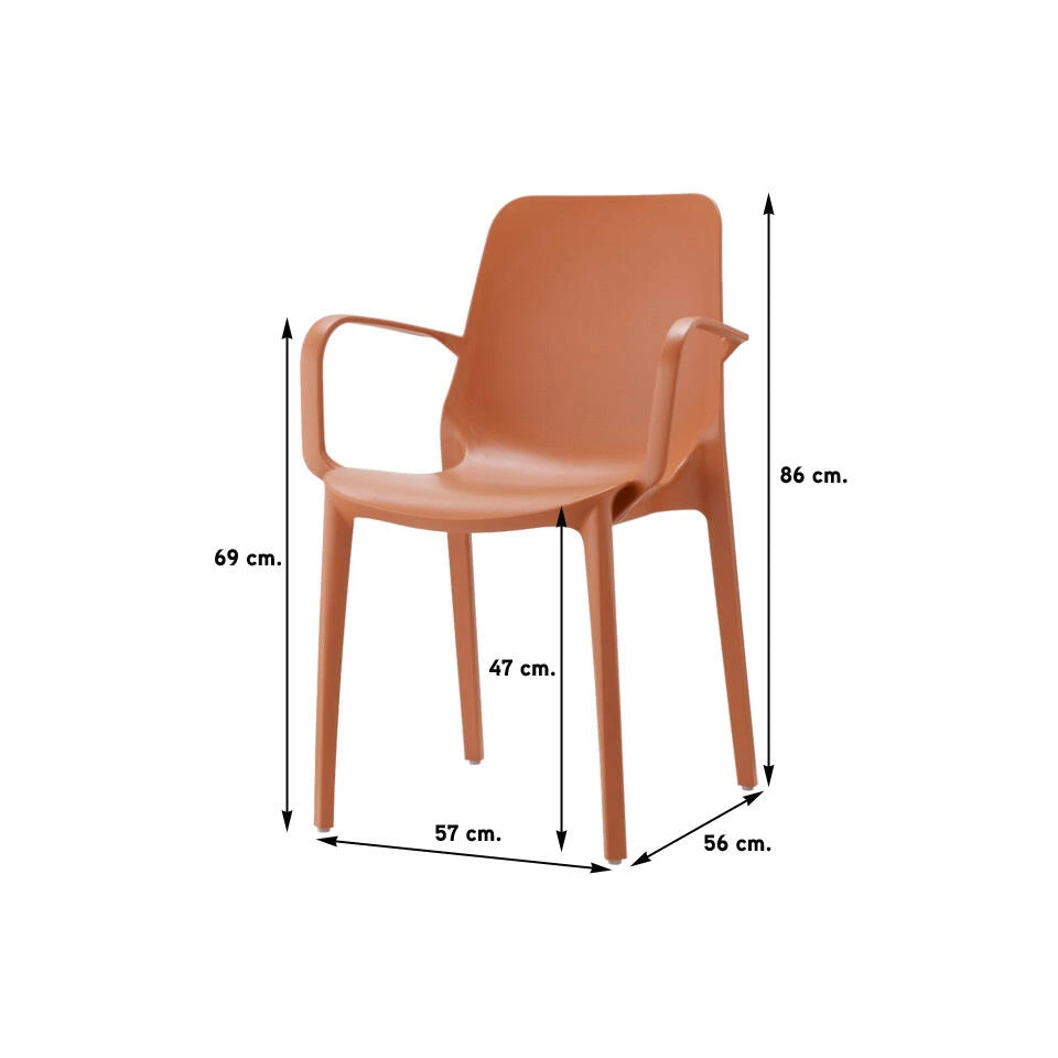 Scab Ginevra Armstoel - Terracotta 2 Scab Ginevra Armstoel - Terracotta - Afbeelding 2