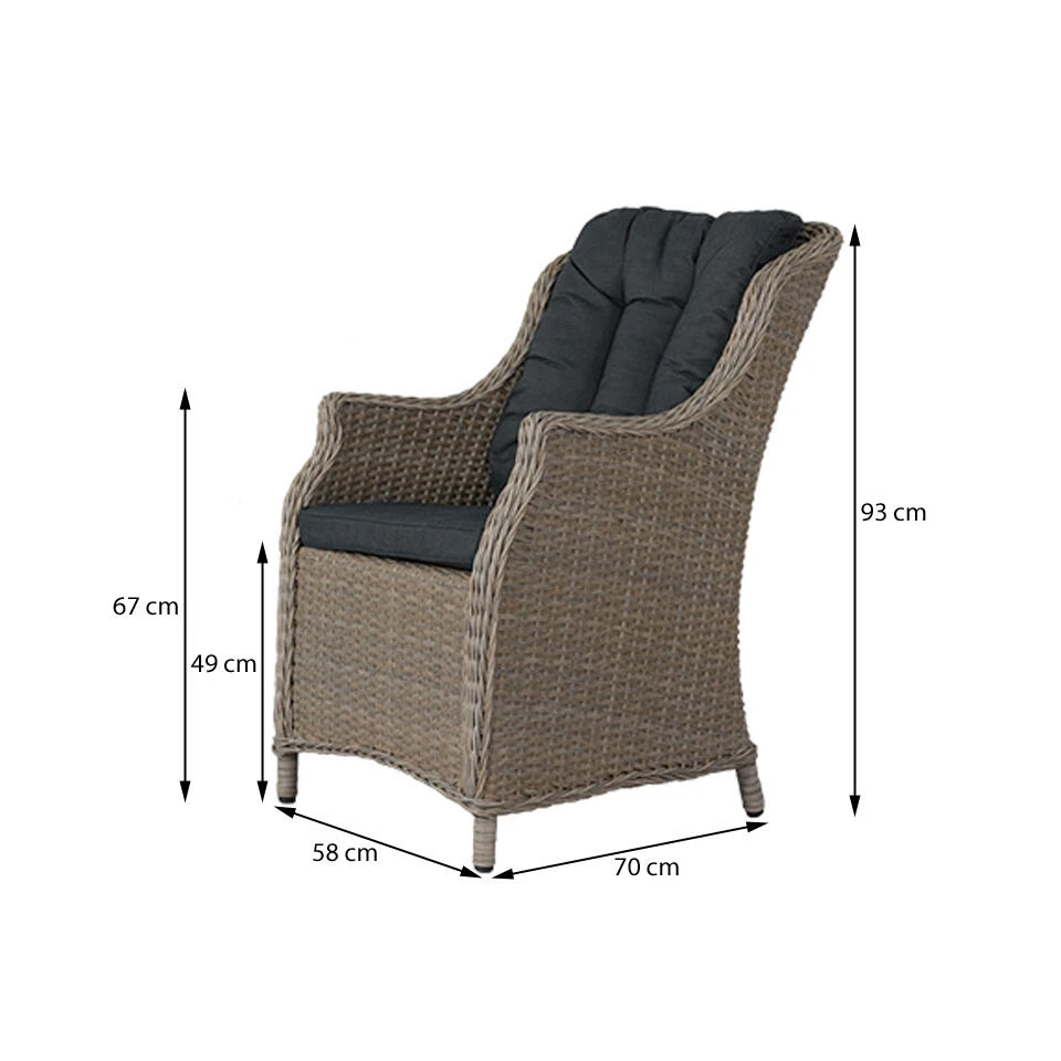 VDG King Dining Tuinstoel - Dessert 2 VDG King Dining Tuinstoel - Dessert - Afbeelding 2