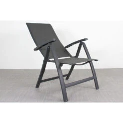 VDG Corsica Verstelbare Tuinstoel - Antraciet -Beliani Winkel 1000048048 0103