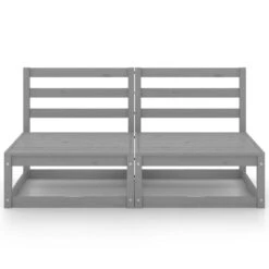 VidaXL Tuinbank 2-zits Massief Grenenhout Grijs -Beliani Winkel 1000048109 0102