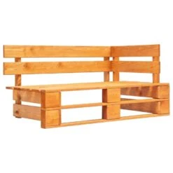 VidaXL Tuinbank Met Rode Kussens Pallet Grenenhout -Beliani Winkel 1000048435 0102