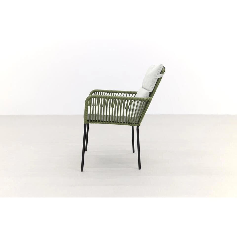 Teresa Dining Rope Tuinstoel - Green 4 Teresa Dining Rope Tuinstoel - Green - Afbeelding 4