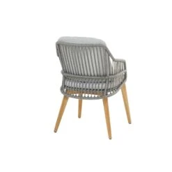 4-Seasons Sempre Tuinstoel - Teak/Silver Grey (1 St.) -Beliani Winkel 1000048797 0103
