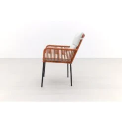 Teresa Dining Rope Tuinstoel - Terra -Beliani Winkel 1000048816 0102