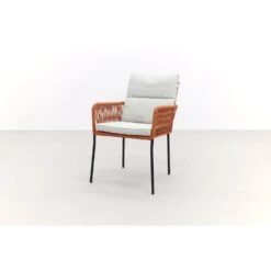 Teresa Dining Rope Tuinstoel - Terra -Beliani Winkel 1000048816 0103