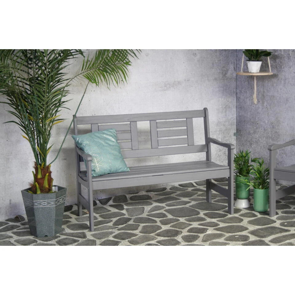 SenS-Line - Boulogne 2-zitsbank Grey FSC 100% - Grijs 2 SenS-Line - Boulogne 2-zitsbank Grey FSC 100% - Grijs - Afbeelding 2