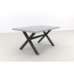 Verona Betonlook Tuintafel 160 X 90 Cm. - Black -Beliani Winkel 1000051512 0102