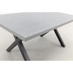 Verona Betonlook Tuintafel 160 X 90 Cm. - Black -Beliani Winkel 1000051512 0103