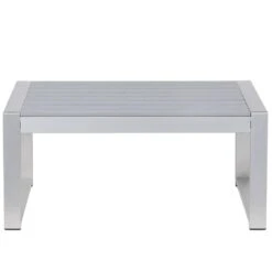 Beliani Salontafel SALERNO - Grijs Aluminium -Beliani Winkel 1000052324 0103