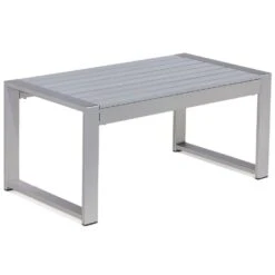 Beliani Salontafel SALERNO - Grijs Aluminium