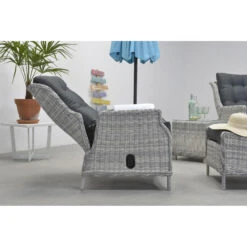 Garden Impressions Santa Rosa Relax Lounge Tuinstoelen - Grijs -Beliani Winkel 1000052351 0103