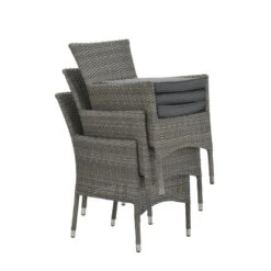 Garden Impressions Jerba Tuinstoel Grijs - 4 Stuks -Beliani Winkel 1000052360 0102