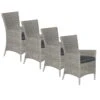 Garden Impressions Sharon Tuinstoel Vintage Willow - 4 Stuks