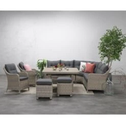 Garden Impressions Nova Lounge Dining Tuinstoel - Vintage Willow -Beliani Winkel 1000052943 0102