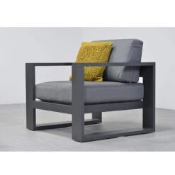 Garden Impressions Plaza Lounge Tuinstoel - Donker Grijs -Beliani Winkel 1000052950 0103