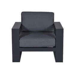 Garden Impressions Plaza Lounge Tuinstoel - Donker Grijs -Beliani Winkel 1000052950 0104