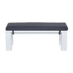 Garden Impressions Plaza Lounge Tuinbank 115,5x43xH40 Cm -mat Wit -Beliani Winkel 1000052959 0103