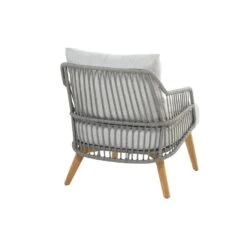 4-Seasons Sempre Loungestoel - Teak/Silver Grey (1 St.) -Beliani Winkel 1000052970 0103