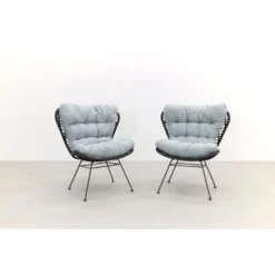 Garden Impressions Libelle Retro Loungestoel - Set Van 2 - Zwart -Beliani Winkel 1000053011 0102