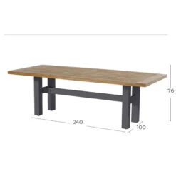 Hartman Yasmani Dining Tuintafel - 240x100 Cm. - Xerix -Beliani Winkel 1000053239 0101