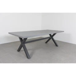 VDG Verona Betonlook Tuintafel 220 X 100 Cm. - Antraciet -Beliani Winkel 1000053247 0102