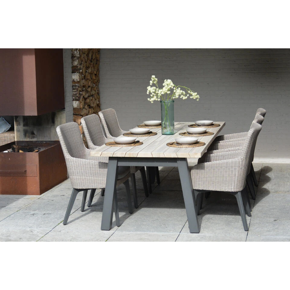 Taste Derby Tuintafel - 240x100 Cm. - Antraciet Poten 4 Taste Derby Tuintafel - 240x100 Cm. - Antraciet Poten - Afbeelding 4