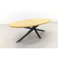 Taste Prado Ellips Ovale Tuintafel - 240x115 Cm. - Antraciet -Beliani Winkel 1000053282 0102