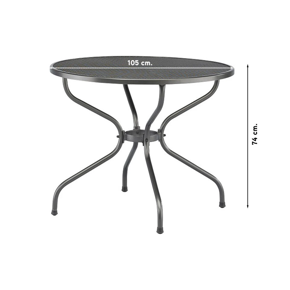 Kettler Strekmetaal Tafel 105 Cm Rond 2 Kettler Strekmetaal Tafel 105 Cm Rond - Afbeelding 2