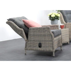 Garden Impressions Santa Rosa Relax Tuinstoel+voetenbank Vintage -Beliani Winkel 1000054029 0102