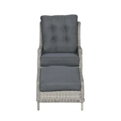 Garden Impressions Santa Rosa Relax Tuinstoel+voetenbank Vintage -Beliani Winkel 1000054029 0103