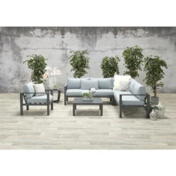Garden Impressions Fora Loungestoel - Mint Grijs -Beliani Winkel 1000054032 0102