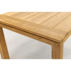 Allure Rome Teak Tuintafel 100 X 100 Cm. - Natural Brown -Beliani Winkel 1000054216 0103